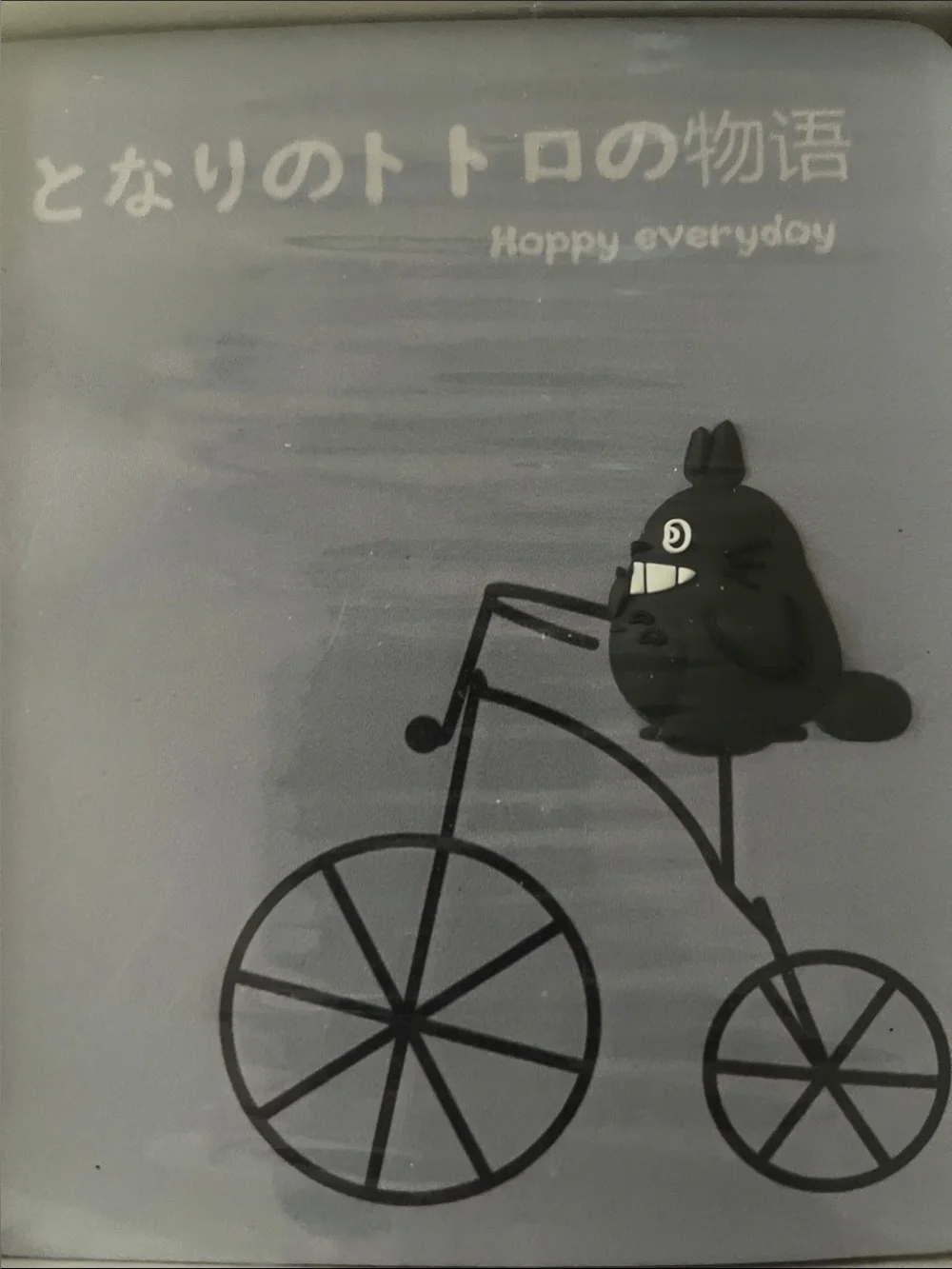 Japan Exclusive Totoro Notebook Set with Pen - Light Gray and Black